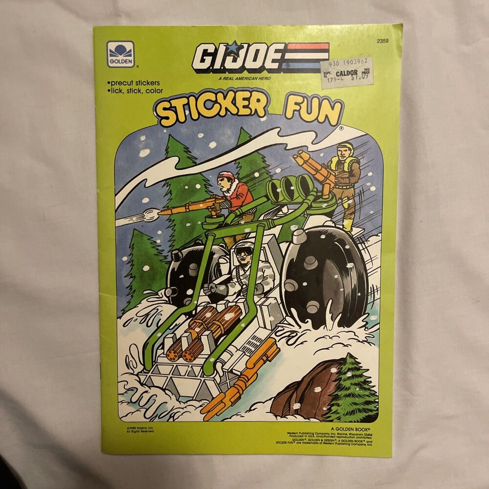 VTG 1989 GI Joe Sticker Fun Activity Coloring Book Used Condition